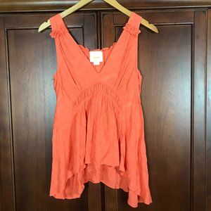 Maeve Orange Loose Tank Top Size XS